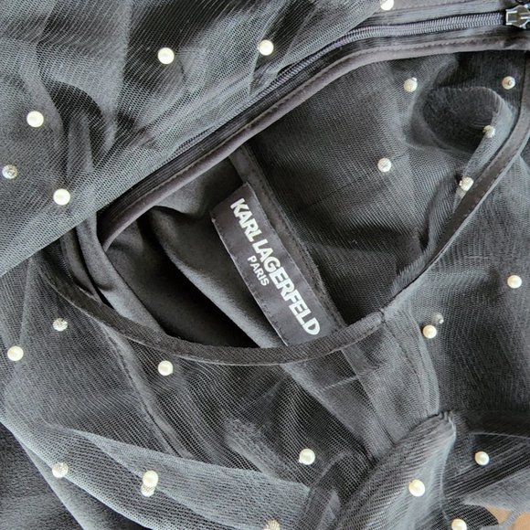 Karl Lagerfeld - Full Length Gown with Pearls - Picture 3 of 3